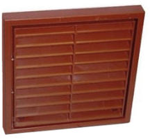 Manrose Primero Fixed Wall Grille 100mm/4", in Terracota