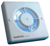 Manrose QF100S Axial Fan 100mm 4in White