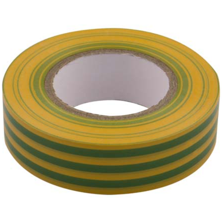 YELLOW/GREEN PVC TAPE 19MMX33M