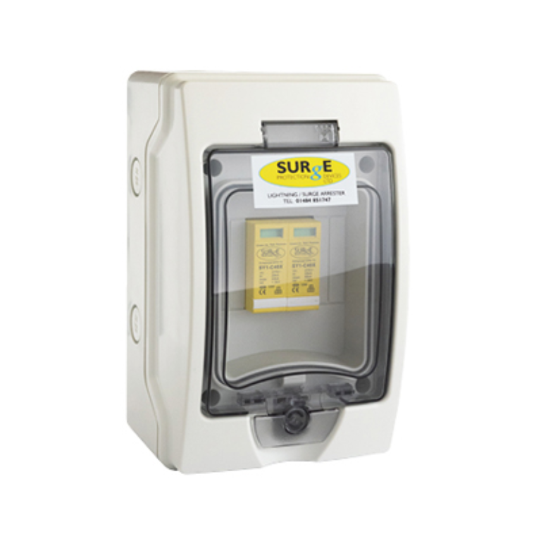 SY1-C40XENC – Type 2+3, single phase, with window indication, complete in IP65 polycarbonate enclosure