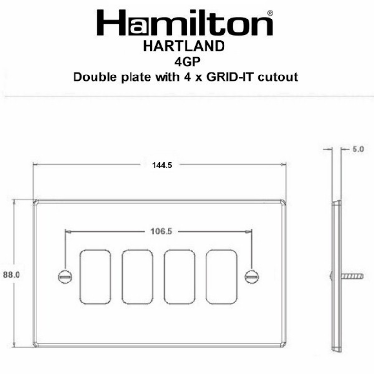 Hamln 744GP Aperture Plate 4G c/w Grid