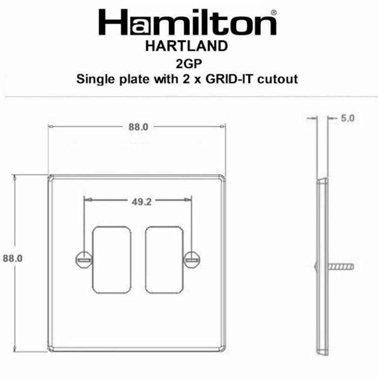 Hamln 742GP Aperture Plate 2G c/w Grid