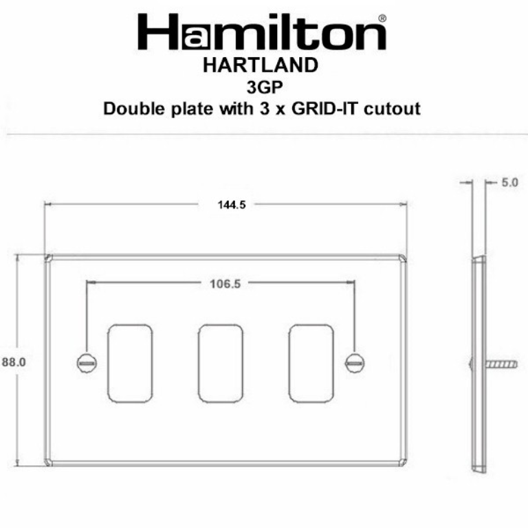 Hamln 743GP Aperture Plate 3G c/w Grid