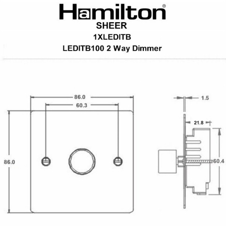 Hamln 841XLEDITB100 Dimmer Switch 1G