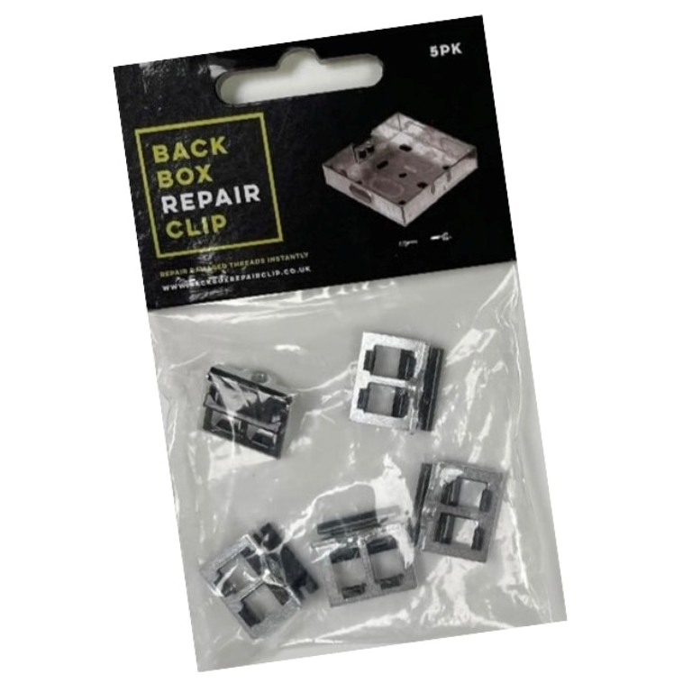 METAL BACKBOX REPAIR CLIPS (PACK 5)