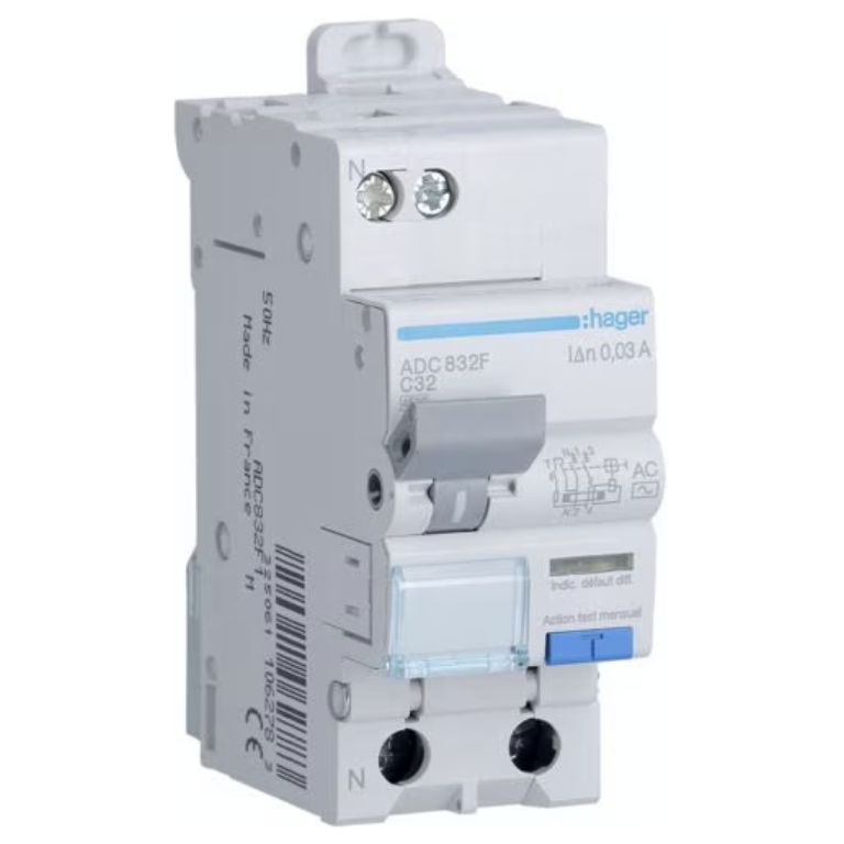 HAGER ADC832F RCBO SPSN
