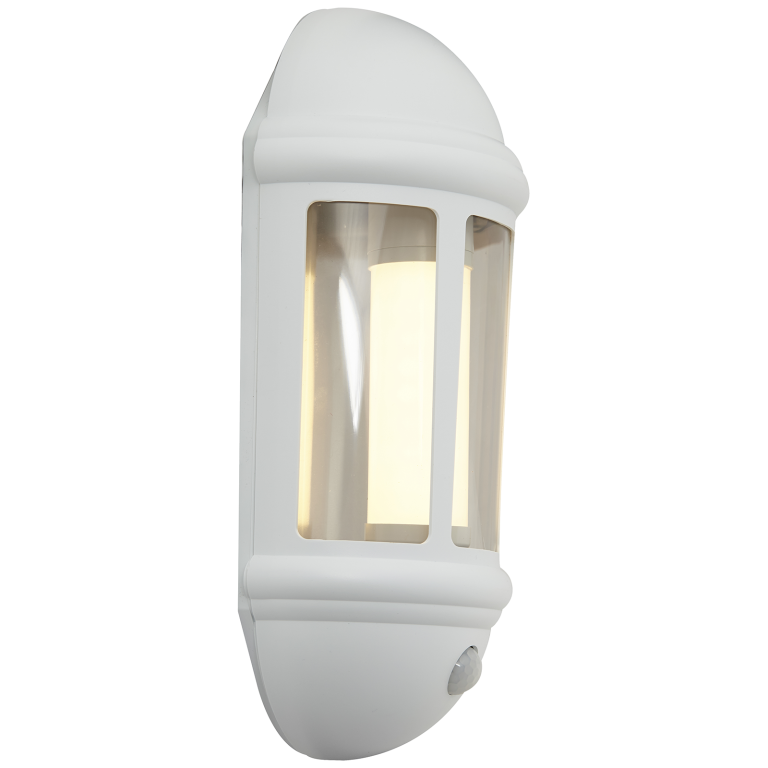 Latina LED Half Lantern with PIR 8W White