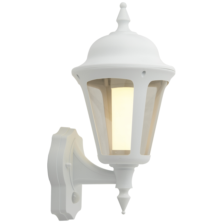 Latina LED Wall Lantern with PIR 8W White
