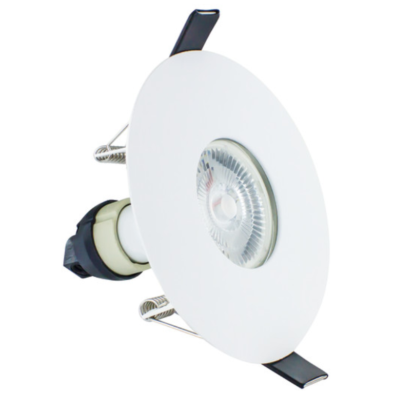 EVOFIRE FIRE RATED DOWNLIGHT IP65 WHITE ROUND 70-100MM