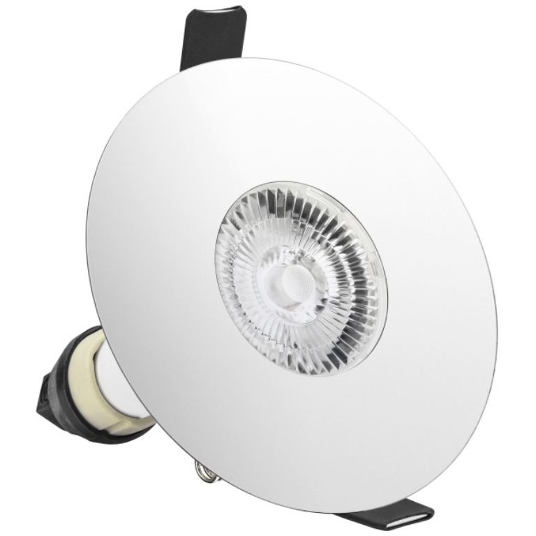 EVOFIRE FIRE RATED DOWNLIGHT IP65 POLISHED CHROME ROUND 70-100MM