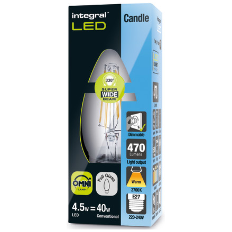 INTGERAL CANDLE E27 4.2W 2700 | DIMMABLE