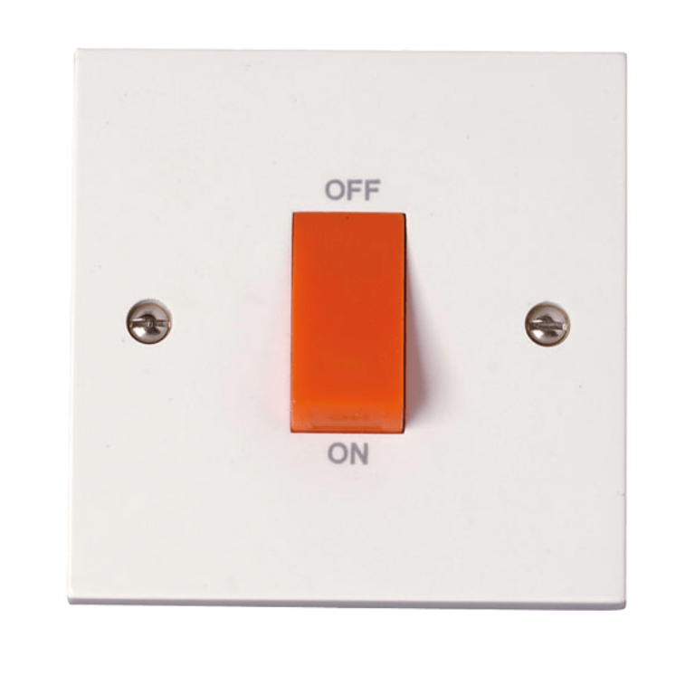 COOKER SWITCH 1G 45A WHI