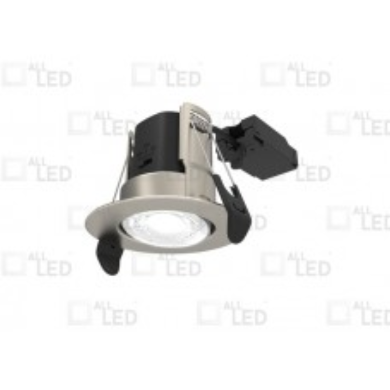  Atom Adjustable 5W IP65 CCT Selectable Dimmable LED Fire Rated Downlight Satin Nickel Finish