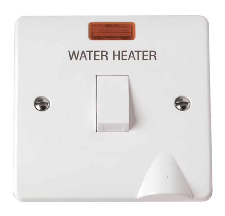 MODE 20A DP 1G Switch 'Water Heater' with Flex Outlet & Neon