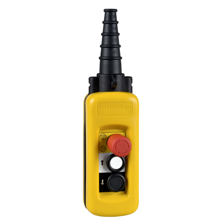 Pendant Control Station Single Speed Round Buttons Up and Down + Emergency Stop