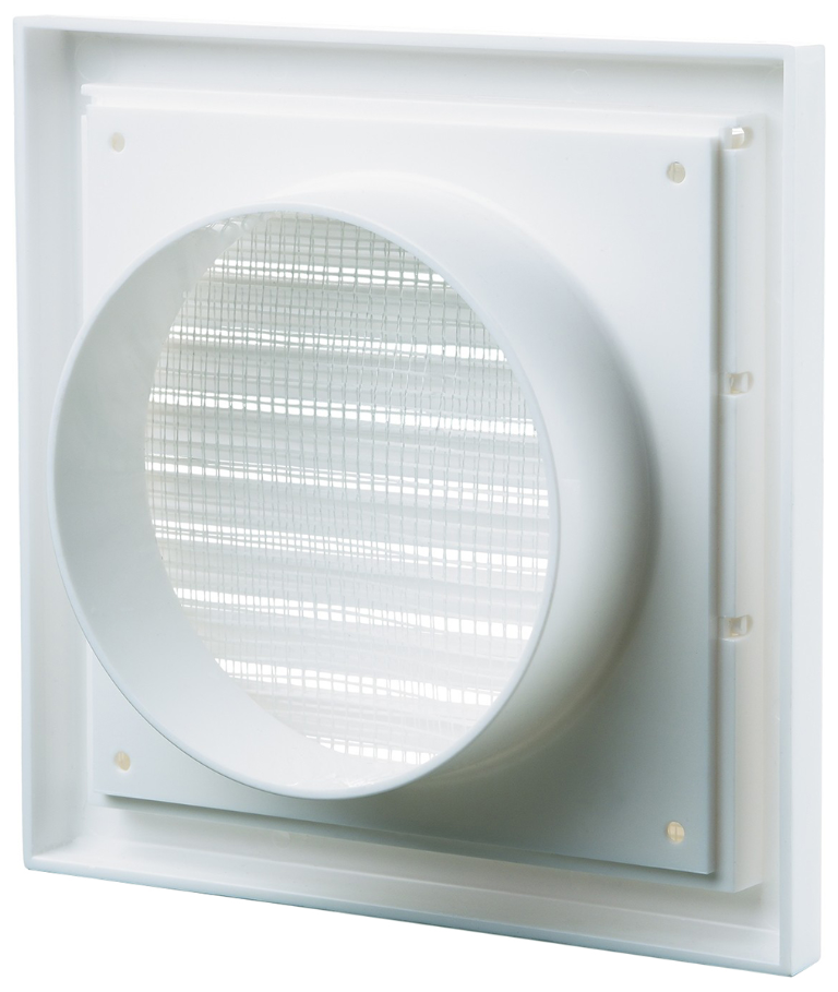 100MM WHITE FIXED GRILLE