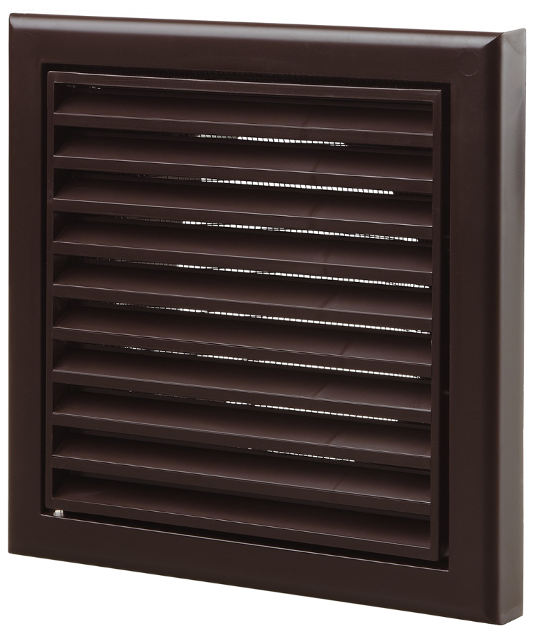 Brown Plastic 4" 100mm Fixed Grille