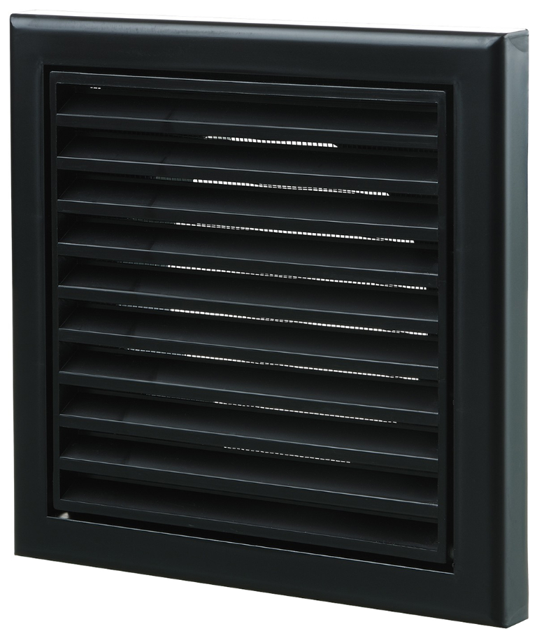 Black Plastic 6" 150mm Fixed Grille