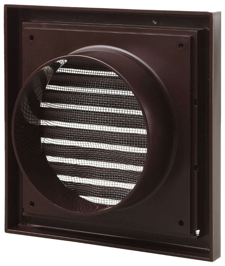 Brown Plastic 6" 150mm Fixed Grille