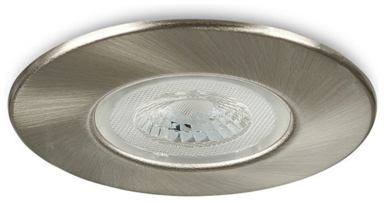 Collingwood H2 Lite Dimmable Fire Rated LED Downlight Warm White in Brushed Steel