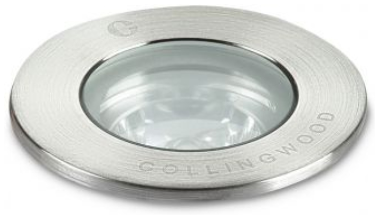 Collingwood 1W Mini LED Ground Light Stainless Steel with Warm White 3000K LED