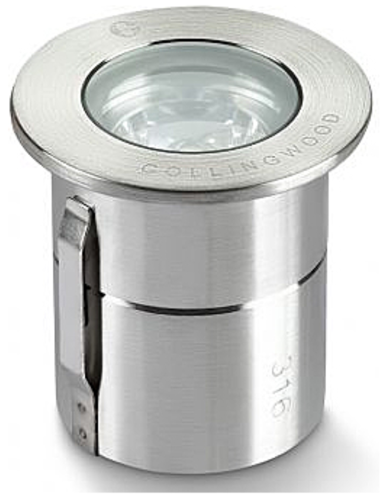 Collingwood 1W Mini LED Ground Light Stainless Steel with Warm White 3000K LED