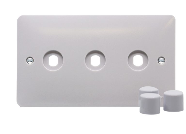 HAGER 3G EMPTY DIMMER PLATE
