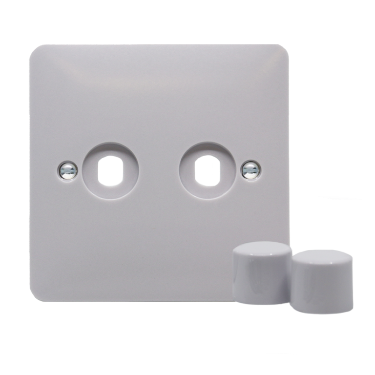 HAGER 2G EMPTY DIMMER PLATE