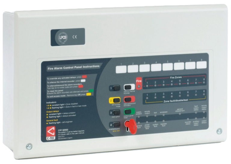 CTEC CFP704-4 Standard 4 Zone Conventional Fire Alarm Panel
