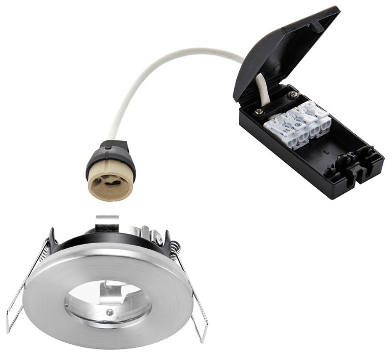 SPECULO BRUSHED CHROME FIRE RATED DOWNLIGHT IP65