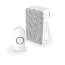 Honeywell 150m Wireless Portable Doorbell with Push Button – White