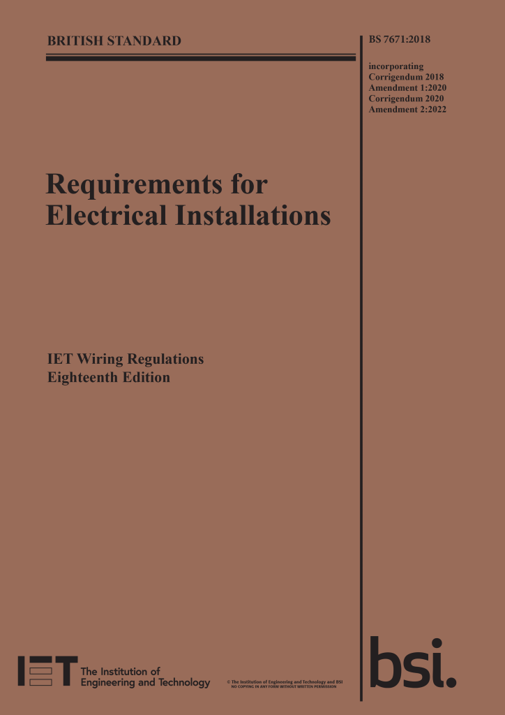 IET 18th Edition Wiring Regulations for Installations