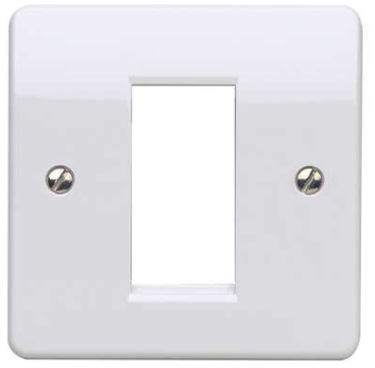 Front Plate One Module Euro White