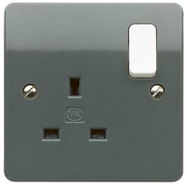 Switched Socket 13A 1 Gang Graphite