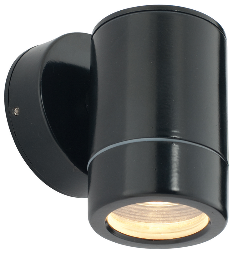 Saxby Lighting Odyssey 1 Light IP44 GU10 Wall Light - Black