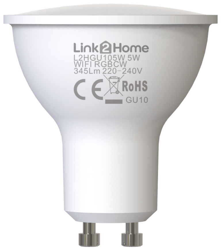 Smart 4.5W GU10 Wi-Fi LED Lamp with RGB - L2HGU105W