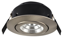Greenbrook Vela Tilt Compact IP44 Dimmable LED Fire Rated Downlight - Satin Chrome - Cool White