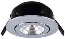 Greenbrook Vela Tilt Compact IP44 Dimmable LED Fire Rated Downlight - Polished Chrome - Cool White