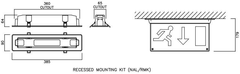 NVC NAL/RMK Recessed Mounting Kit