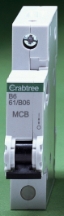 Crab 61/B06 MCB SP Type B 6A 6kA
