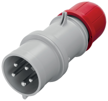 Scame 213.3237 Plug 3P+N+E 32A Red
