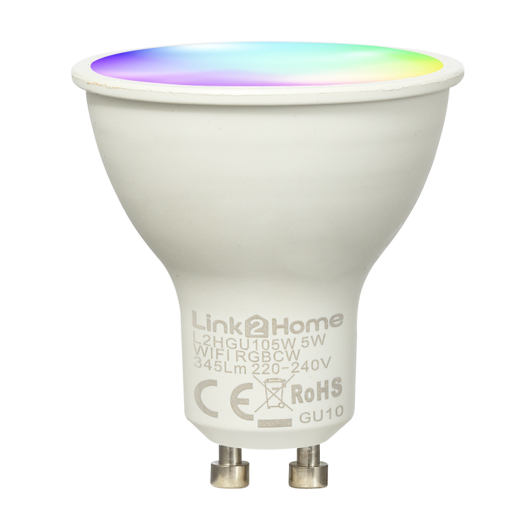 Smart 4.5W GU10 Wi-Fi LED Lamp with RGB - L2HGU105W