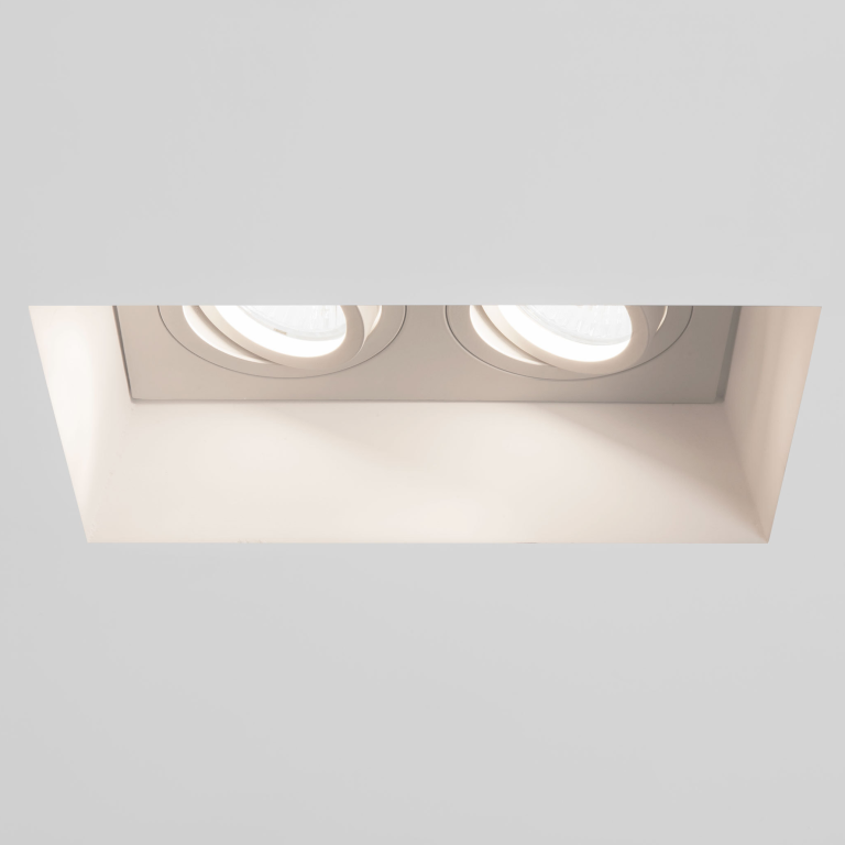 Astro Lighting 1253006 Blanco Adjustable Twin 7344 2 x 50W GU10 Plaster Interior Downlight