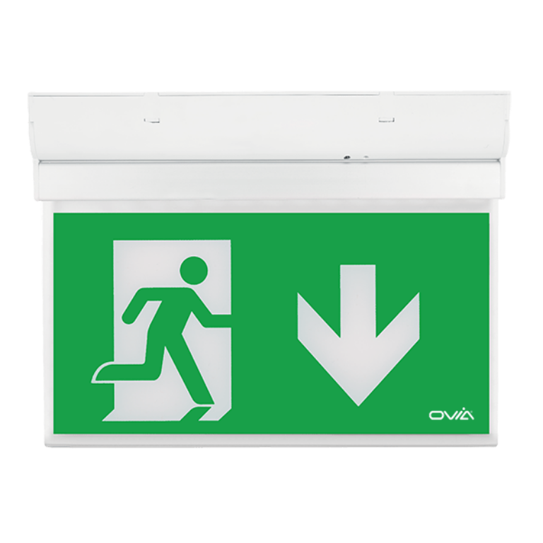2W HANEX5 EMERGENCY LED MAINTAINED WALL/CEILING EXIT SIGN DOWN