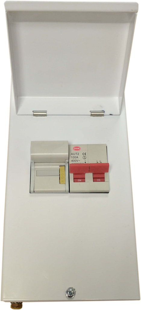 Fused Switch Unit 100A Double Pole Metal Clad