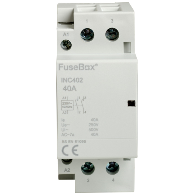 FuseBox INC402 40A 2P 230V Normally Open Contactor