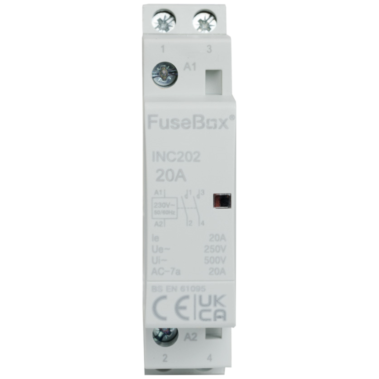 FuseBox INC202 20A 2P 230V Normally Open Contactor