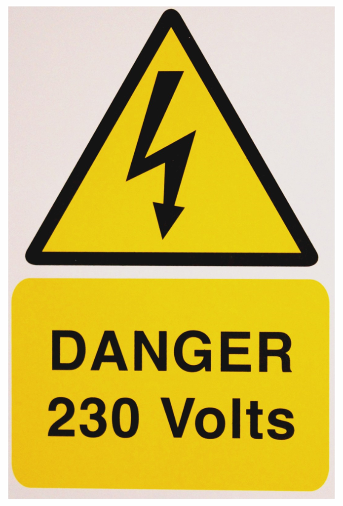 Ind Signs IS4901RP Danger 230V Label Pack of 1