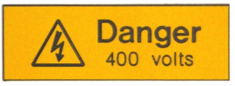 Ind Signs IS1205EN Danger 400V Label Pack of 5