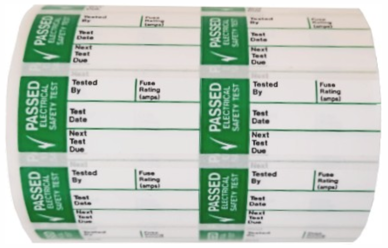 Ind Signs IS49250R Pass Test Label Pack of 250